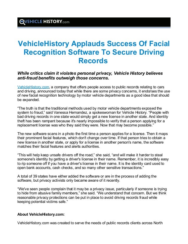 public records bank and driving records